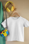 Infant's Crew Neck Block Tees (White)