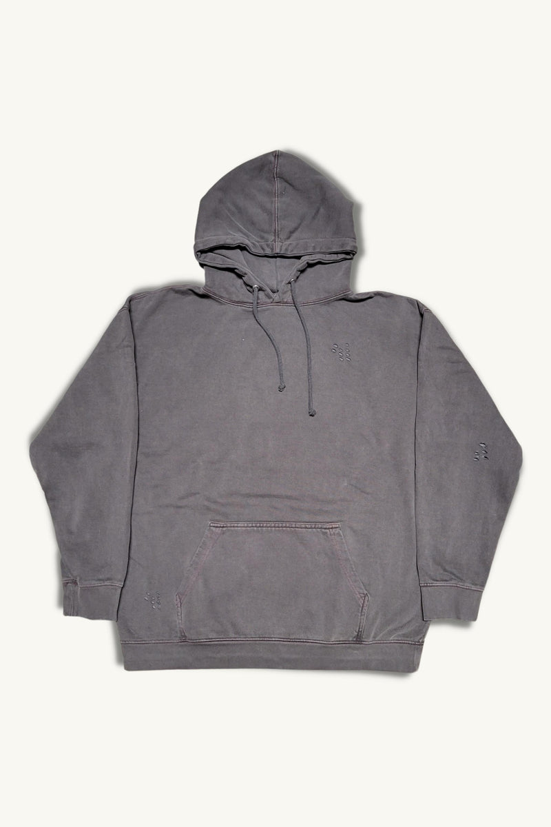 Distressed Gunmetal Heavyweight Hoodie