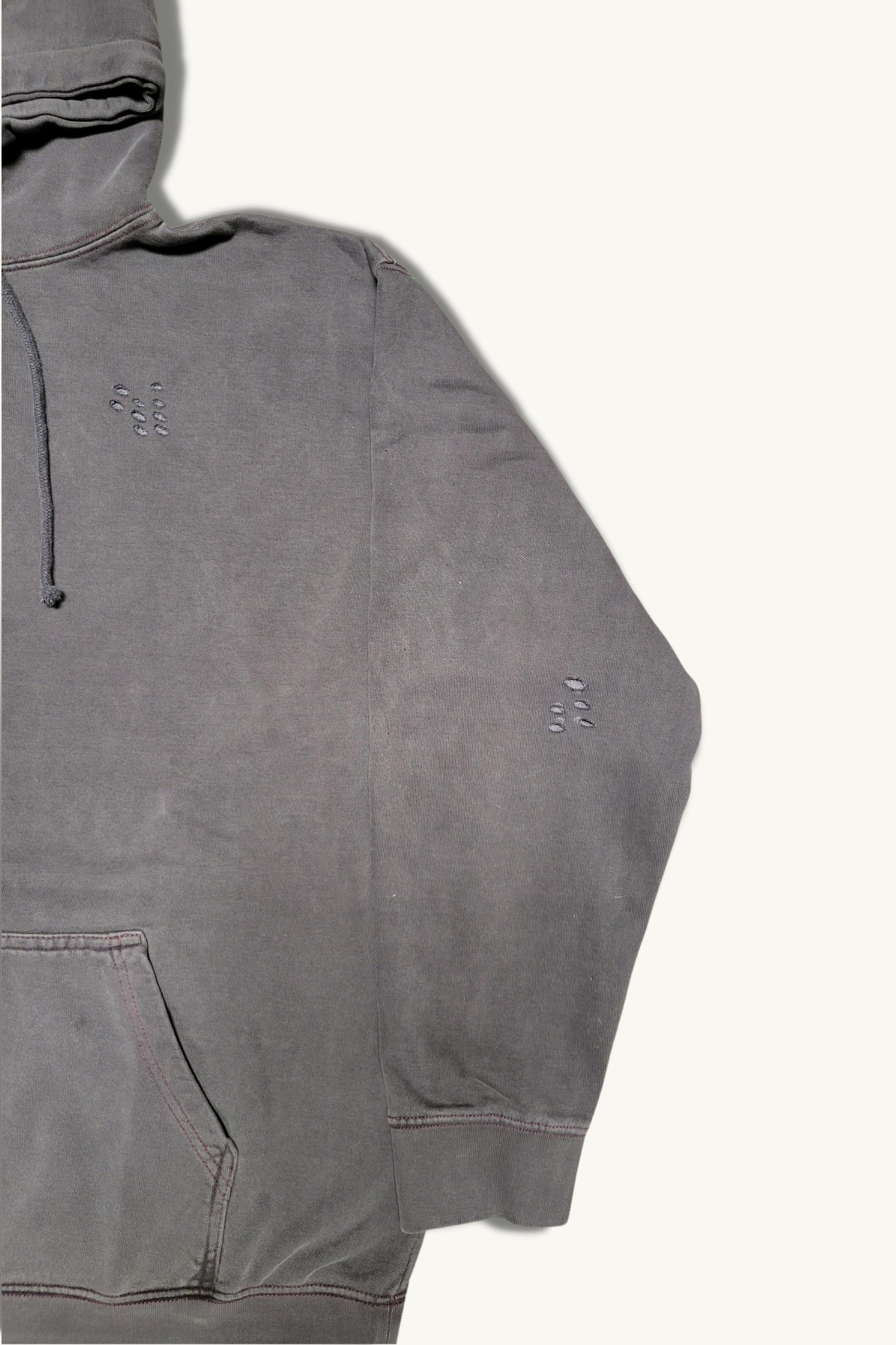 Distressed Gunmetal Heavyweight Hoodie