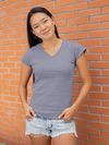 Women's V-Neck Rough Fitted Tee